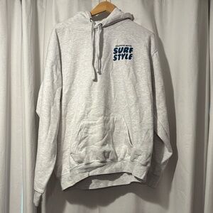 Surf Style Light Gray Hoodie for Men